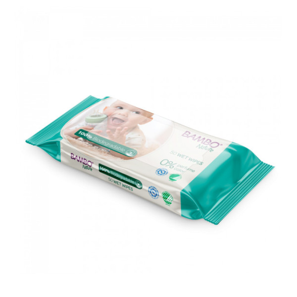 Bambo Nature Toalhitas Biodegradáveis x50